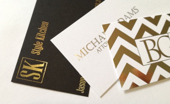 Foiled business cards 570x350 - Branding Cafe - winter special