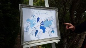 Wedding seating plan around the world map 300x169 - Make your wedding invitations first class