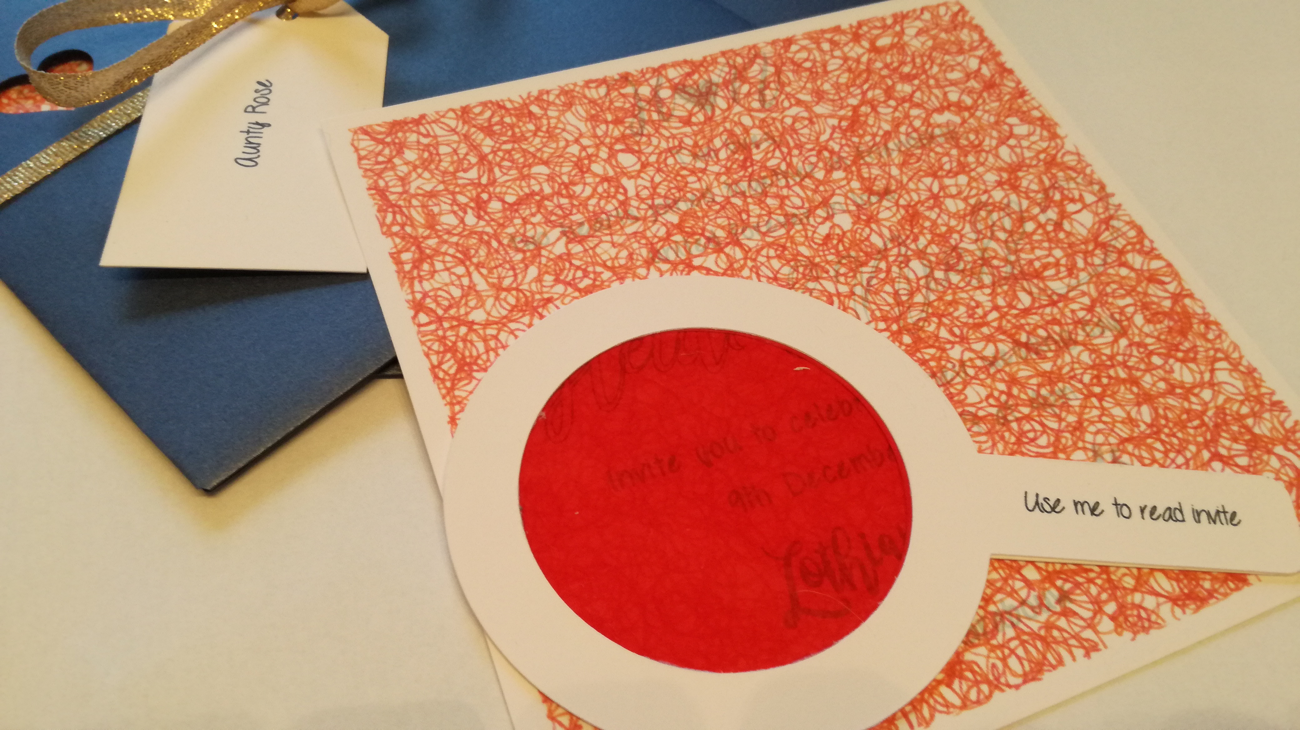 Unusual way to invite your guests decorder red blue wedding invitation - Unusual way to invite your guests